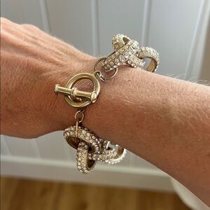 Jcrew Elegant Gold and faux diamond Crystal Bracelet
